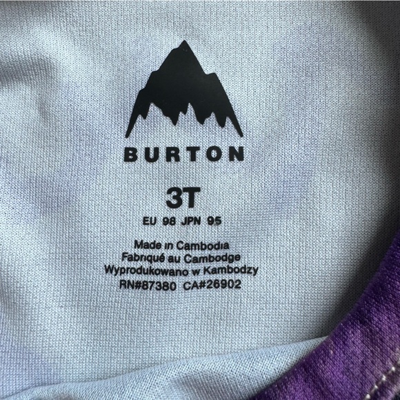 Burton Toddler 3T Base Layer Set Abstract Print Thermal Top & Leggings - Picture 3 of 9